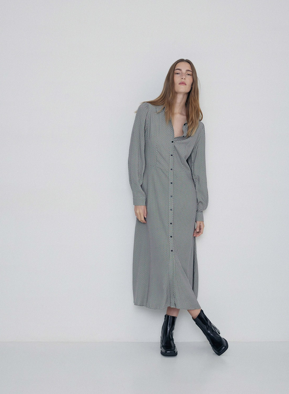 Sami Midi Dress in Ecru from Yerse
