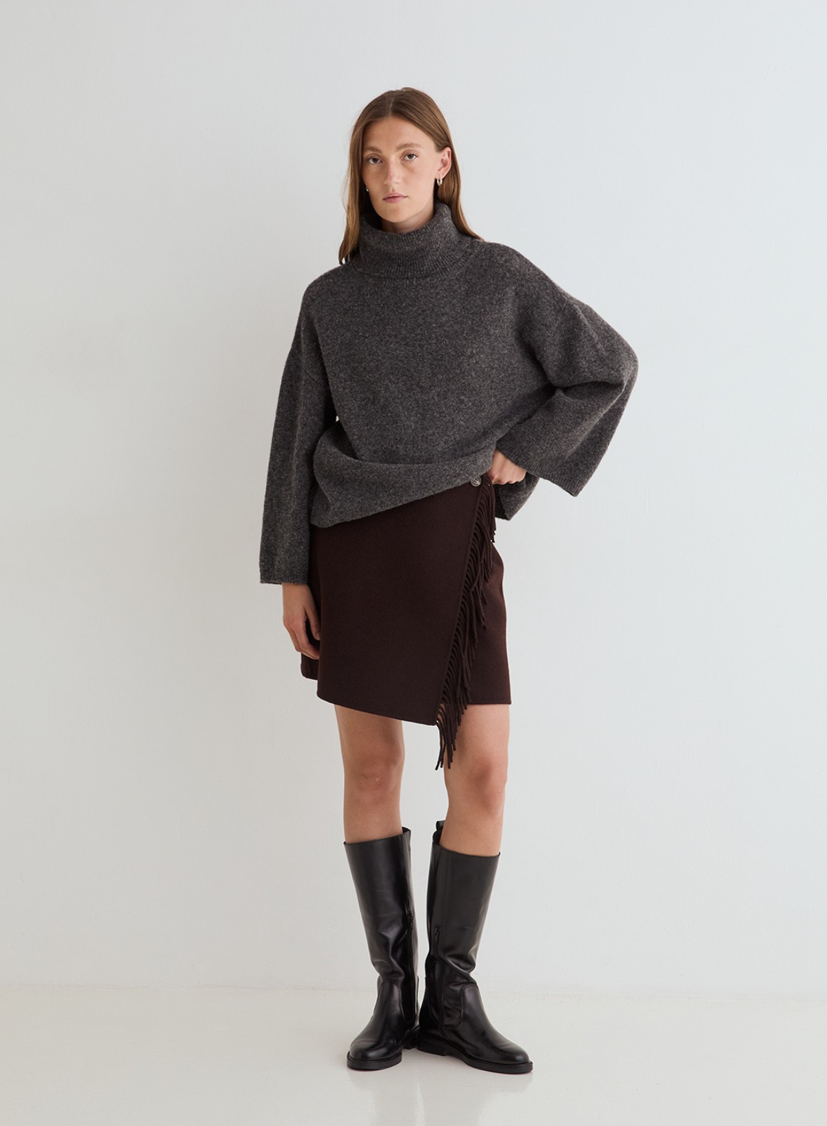 Yerse Sully Skirt in Chocolate