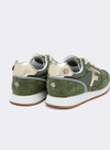 Elm Baskets Syn Woven Suede Trainers in Green from Faguo