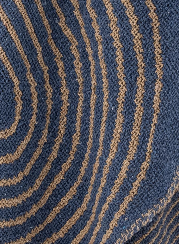 Tiffanie Blue Recycled Cotton Throw from Bloomingville