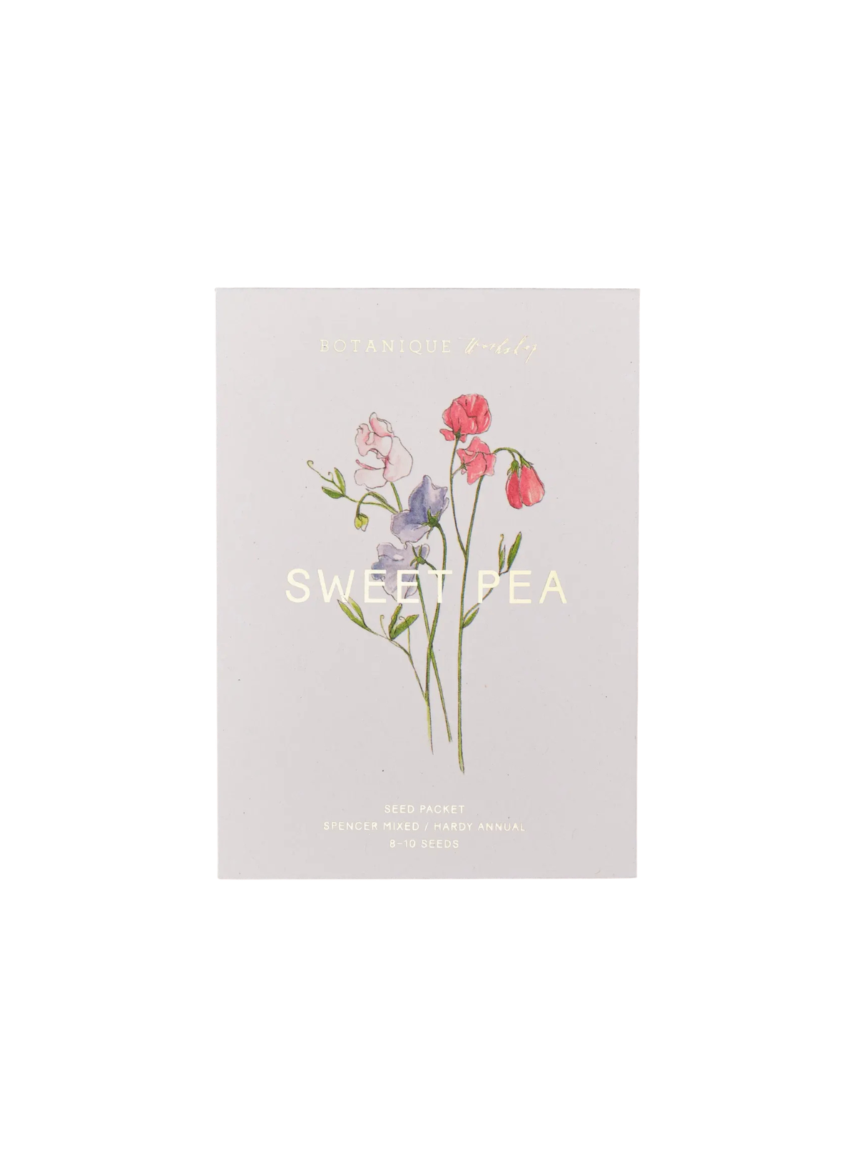 Botanique Workshop Sweet Pea Spencer Mixed Seed Packet