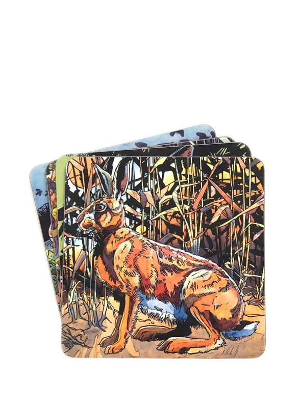 Harvest Hare Coaster from Red Hare Publishing