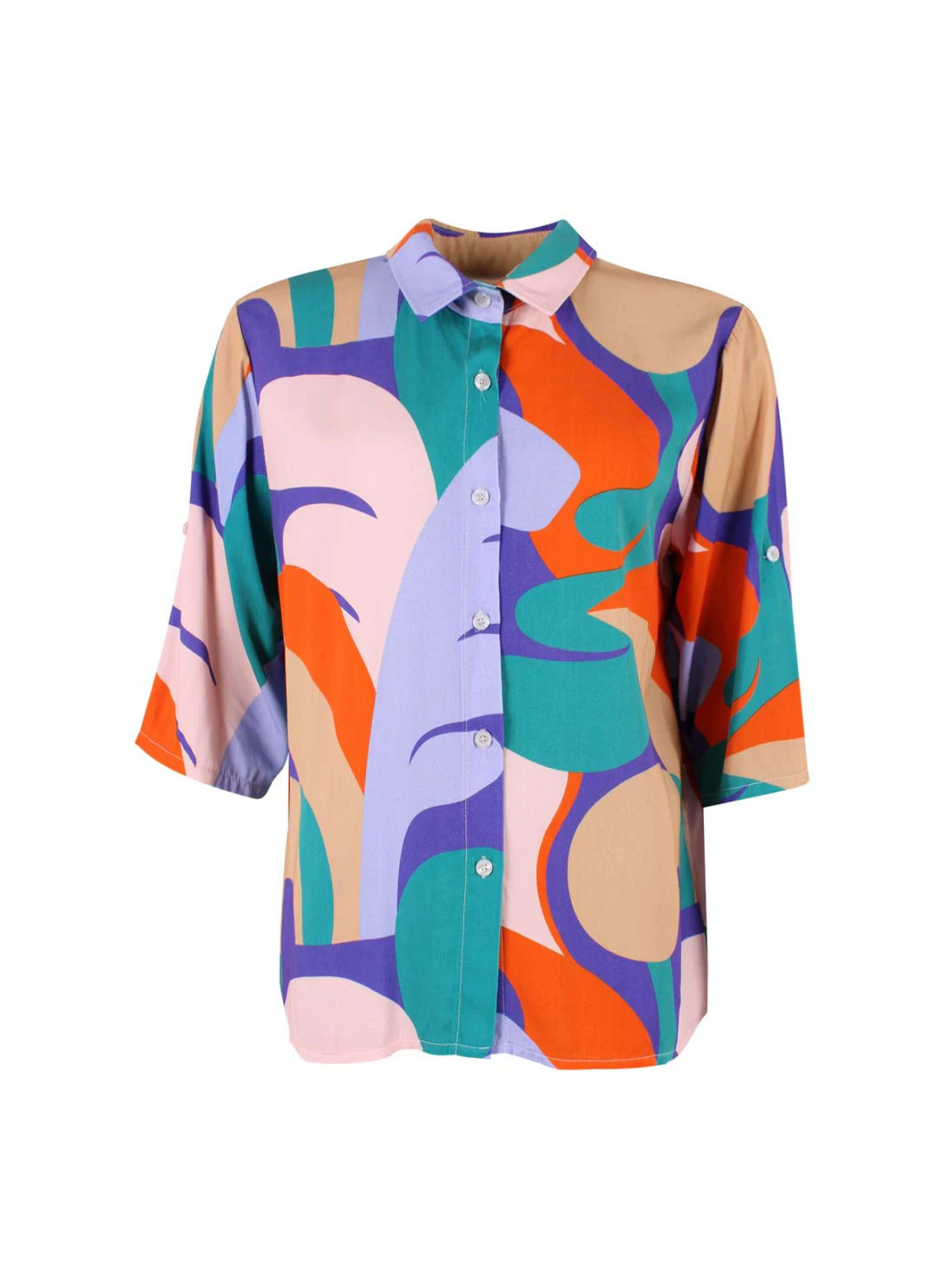 Danesolidary Viscose Shirt in Cold Purple from Danefae