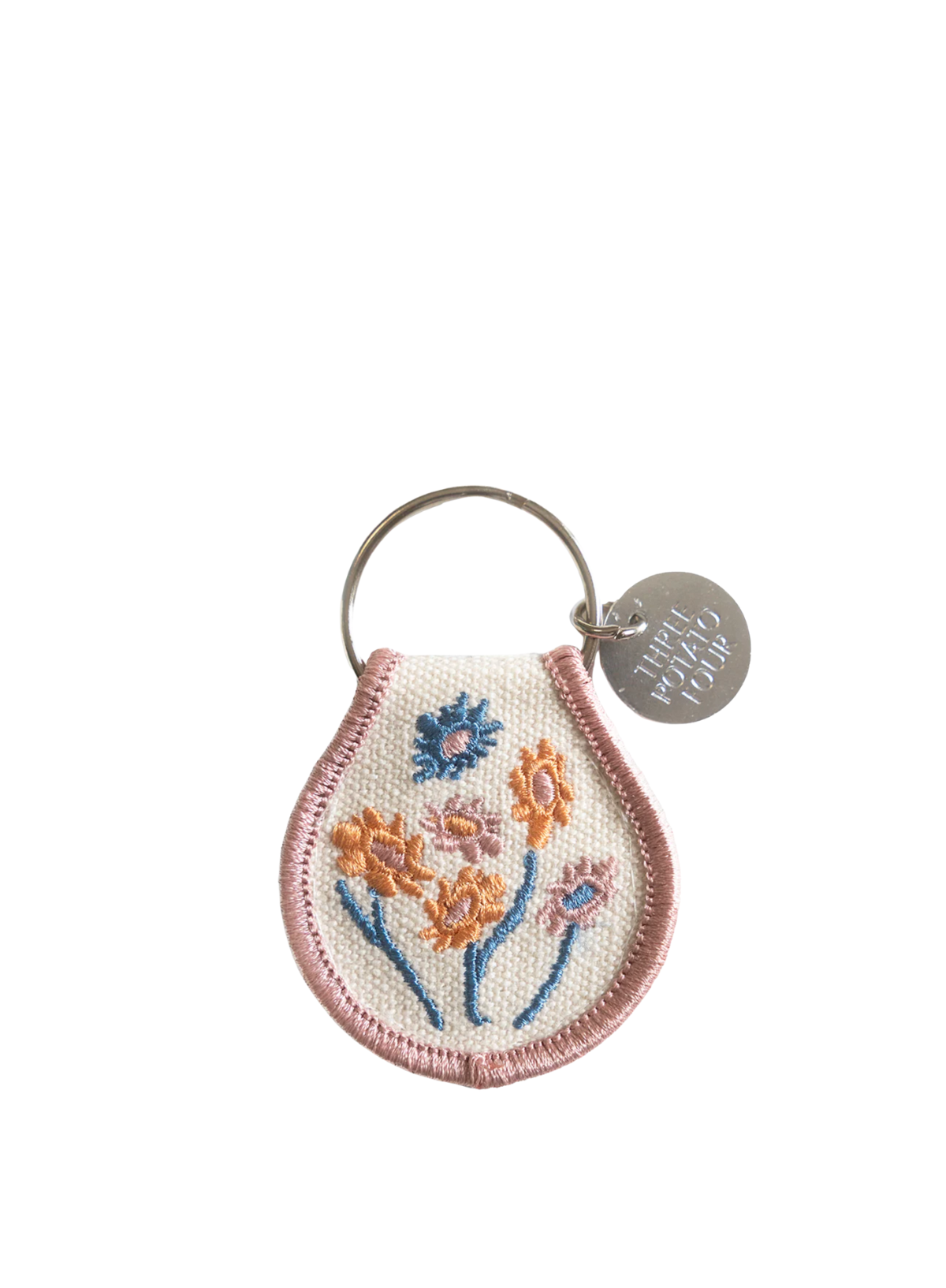 Patch Keychain - Pink Floral from Three Potato Four