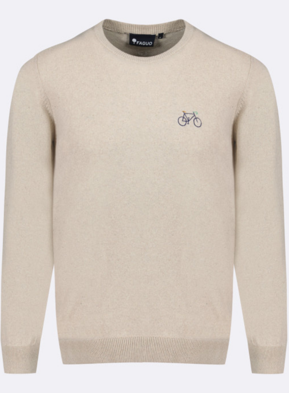 Marly Cotton Sweater in Beige Melange from Faguo