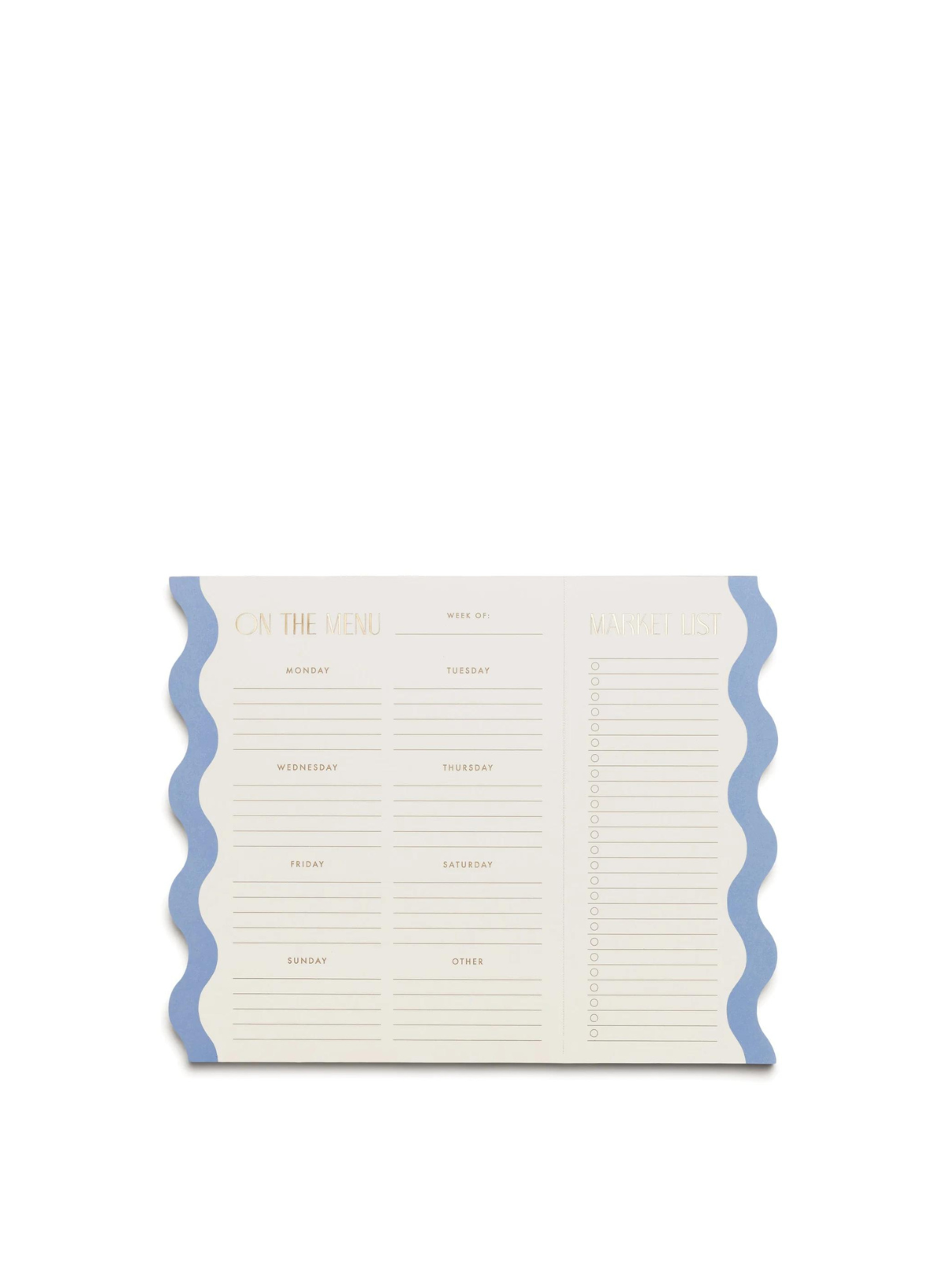 Meal Planner Notepad with Magnets in Cloud and Cream from Designworks Ink