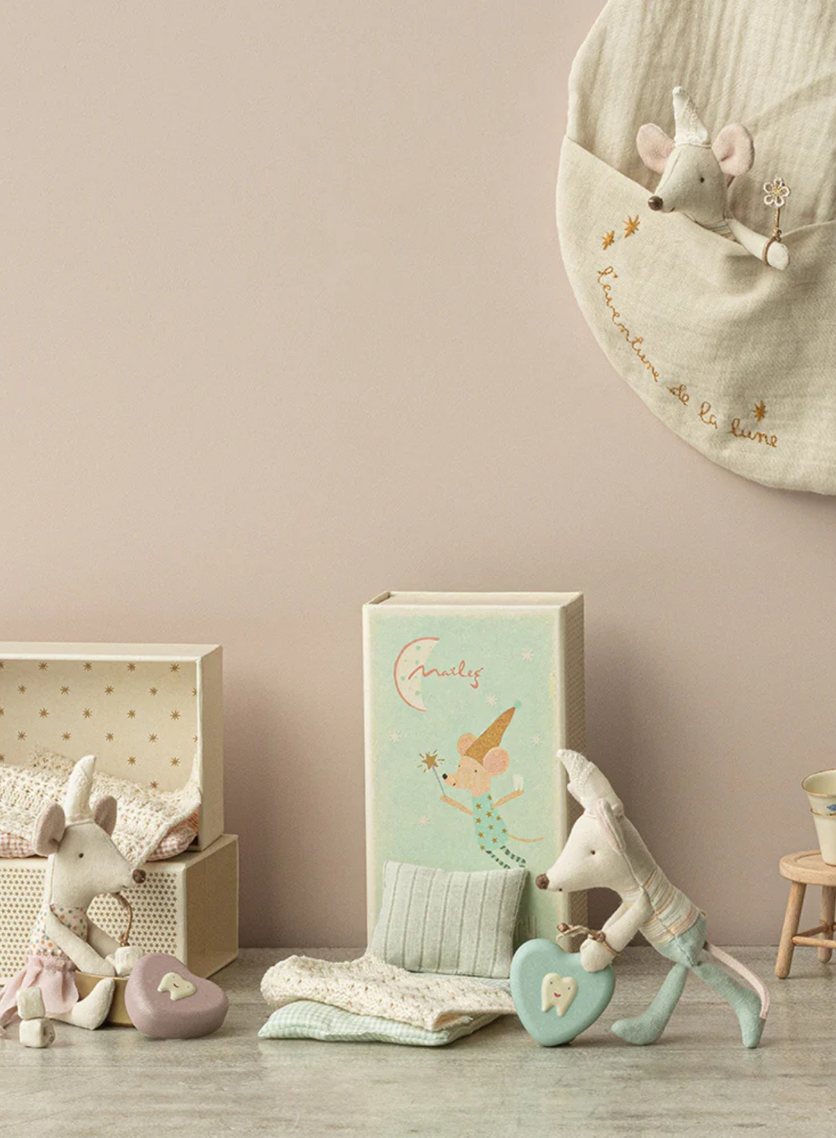 Maileg Mouse - Little Sister Tooth Fairy in Matchbox