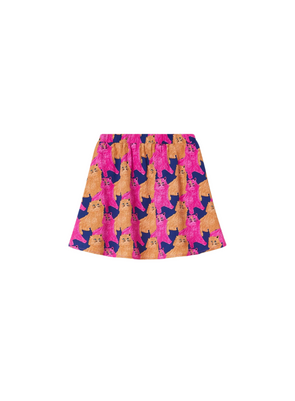 Cat Print Skirt in Pink from Compañia Fantastica Mini