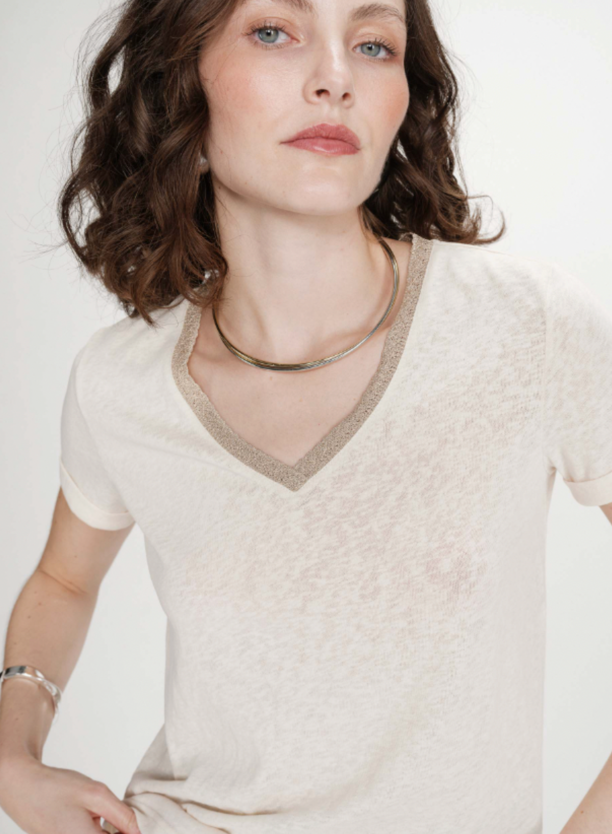 Grace & Mila  Vasco T-Shirt in Amande