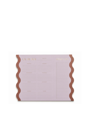 Meal Planner Notepad with Magnets in Lilac and Nutmeg from Designworks Ink