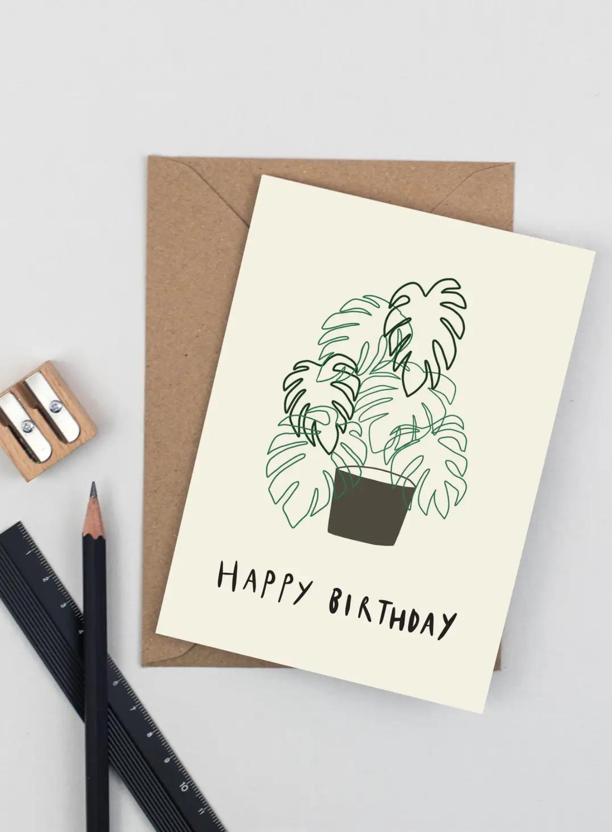 Monstera Birthday Card from Plewsy
