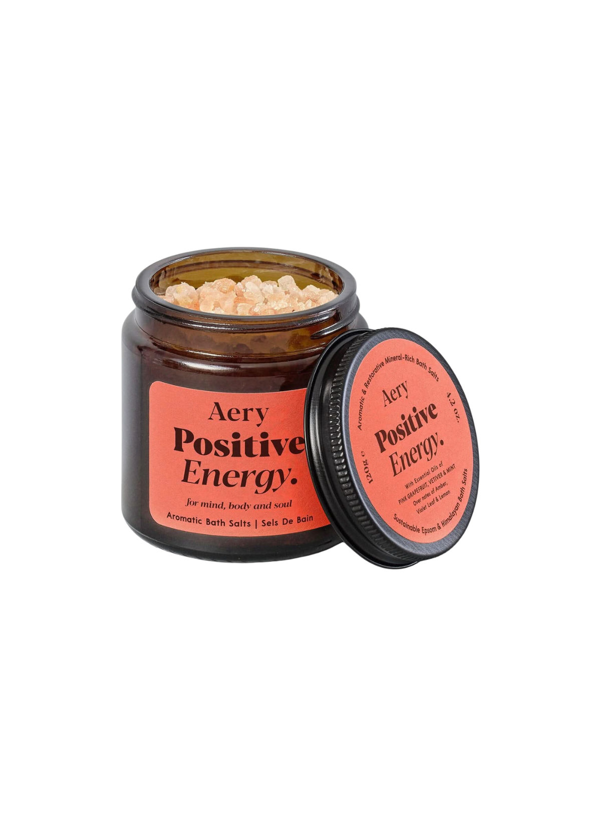 Aery Living Positive Energy Bath Salts Small  - Pink Grapefruit Vetiver & Mint