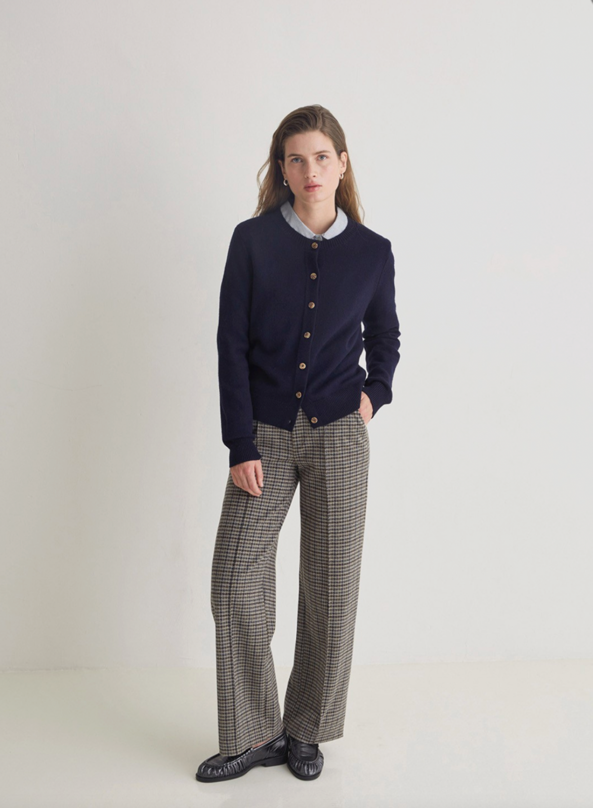 Joyce Trousers in Jacquard Grey from Yerse
