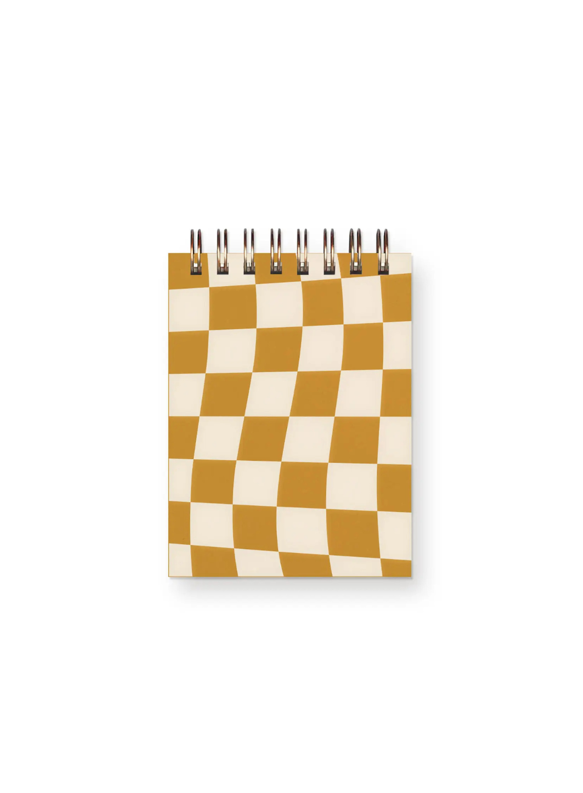Checkerboard Mini Jotter Notebook: Saffron Cover from Ruff House Print Shop