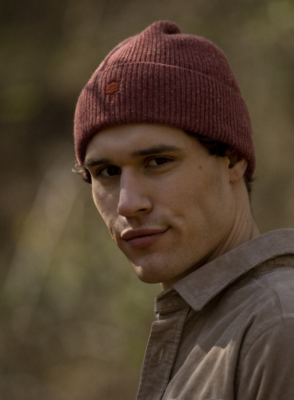 Wool Beanie in Red from Faguo