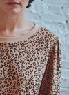 Bela Printed Terry Sweatshirt in Leopard from Emile & Ida