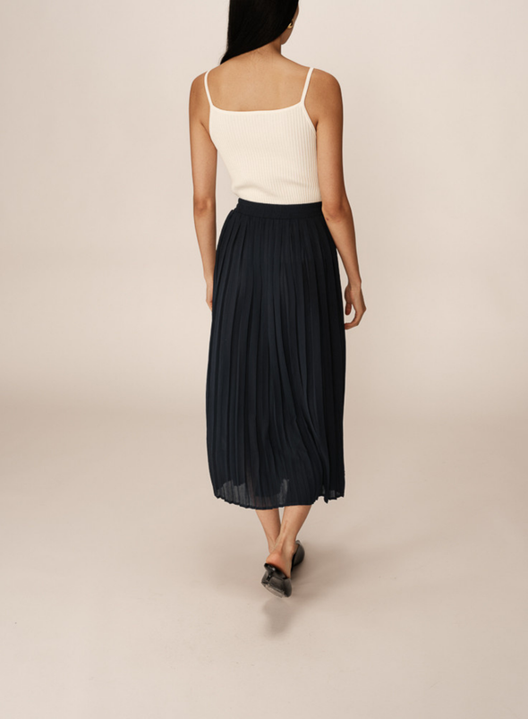 Plisse Skirt in Marine from Grace & Mila