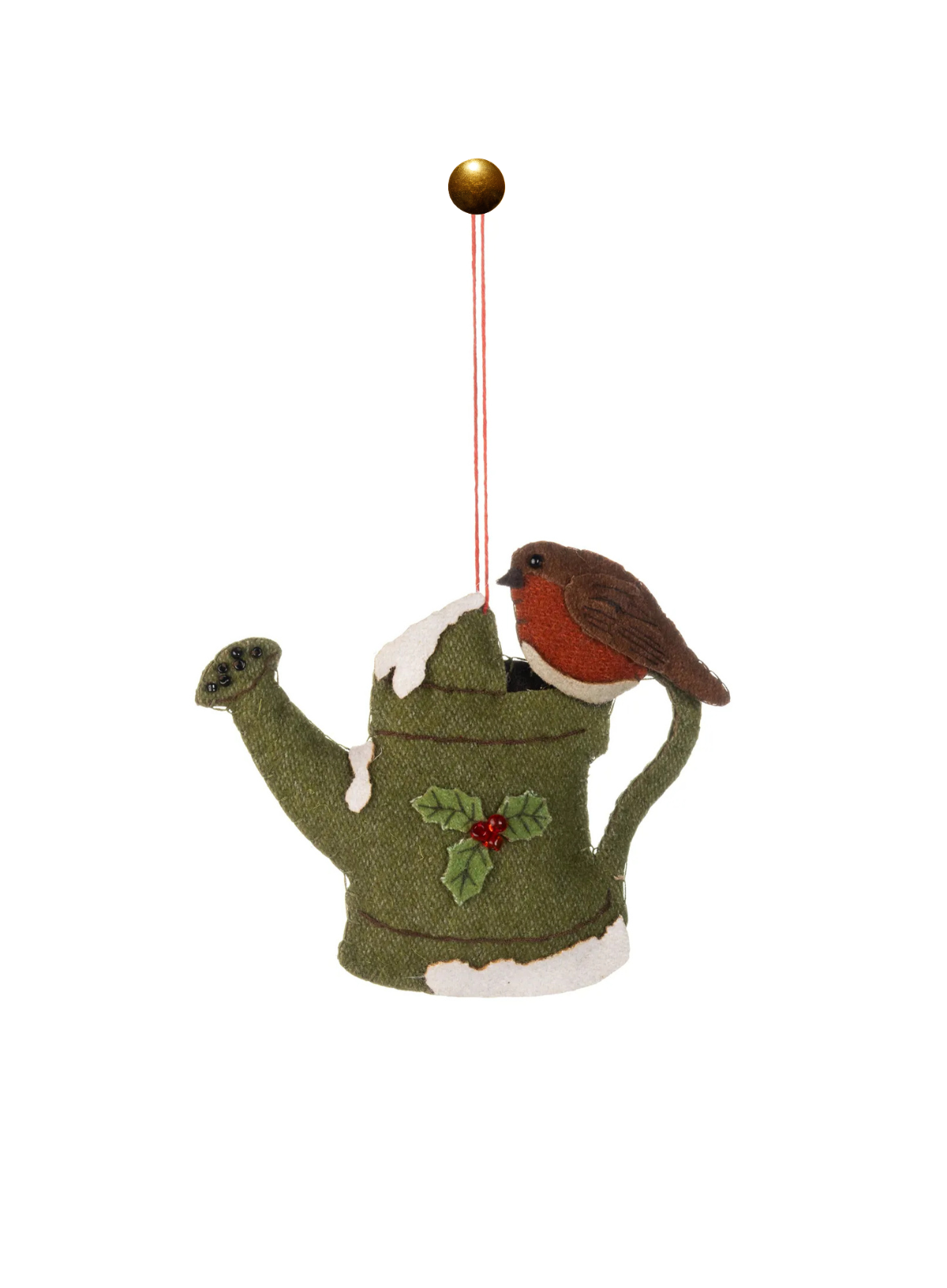 Felt Watering Can & Robin from Shoeless Joe