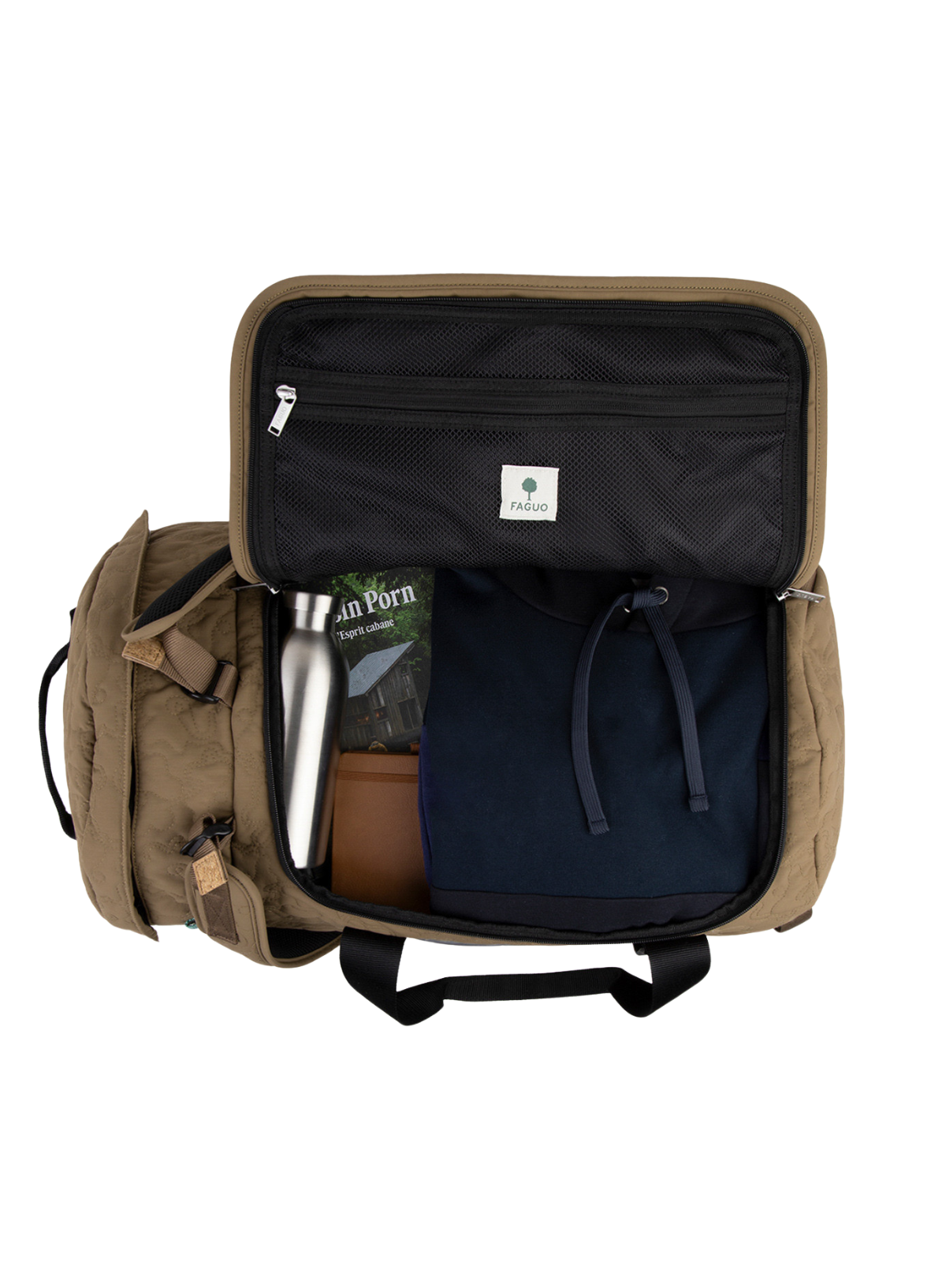 Faguo Big Duffle Bag in Light Brown