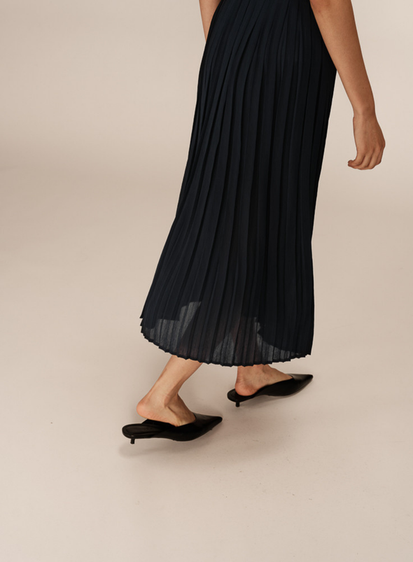 Plisse Skirt in Marine from Grace & Mila