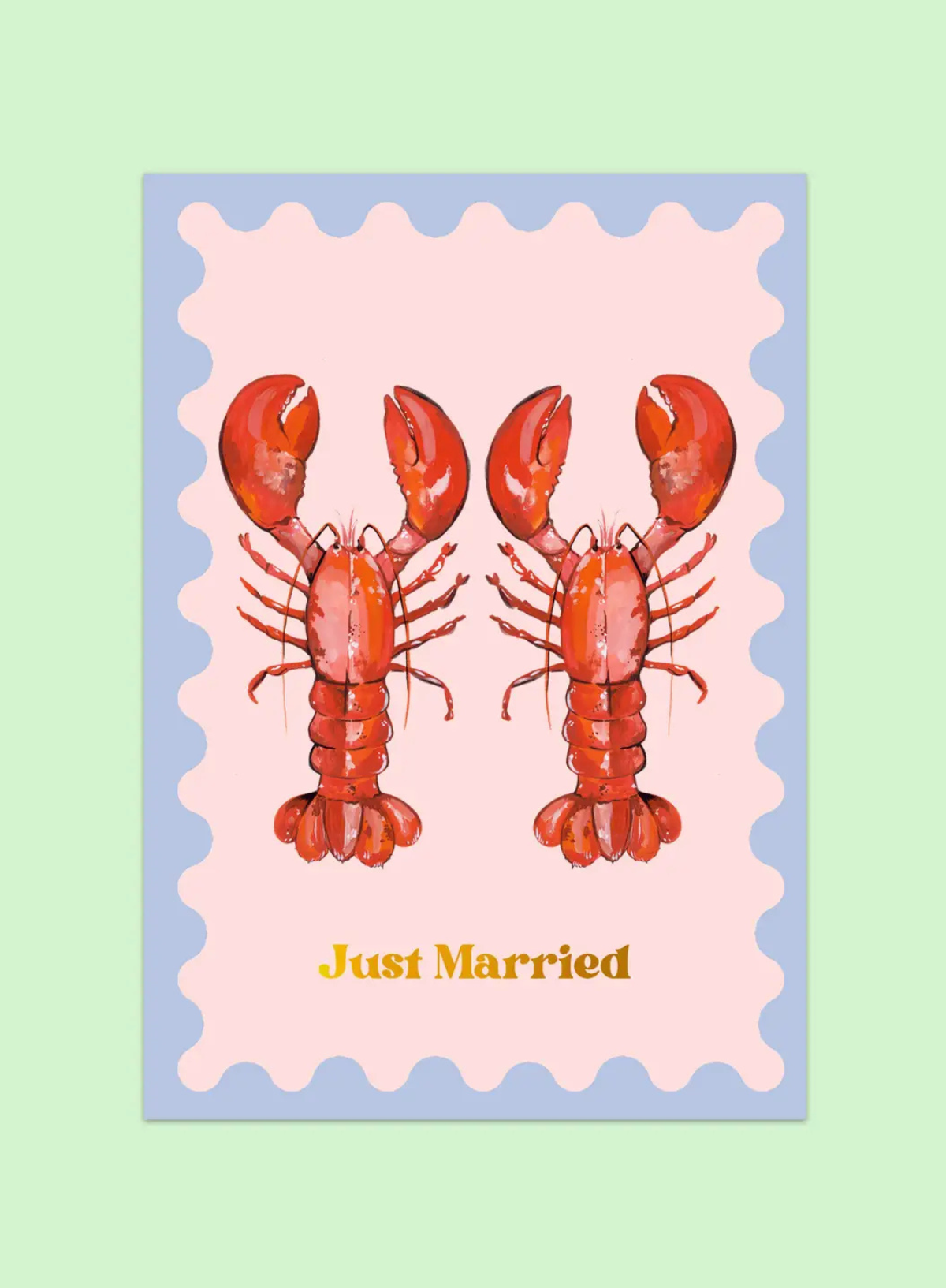 Just Married Lobster Card from Eleanor Bowmer