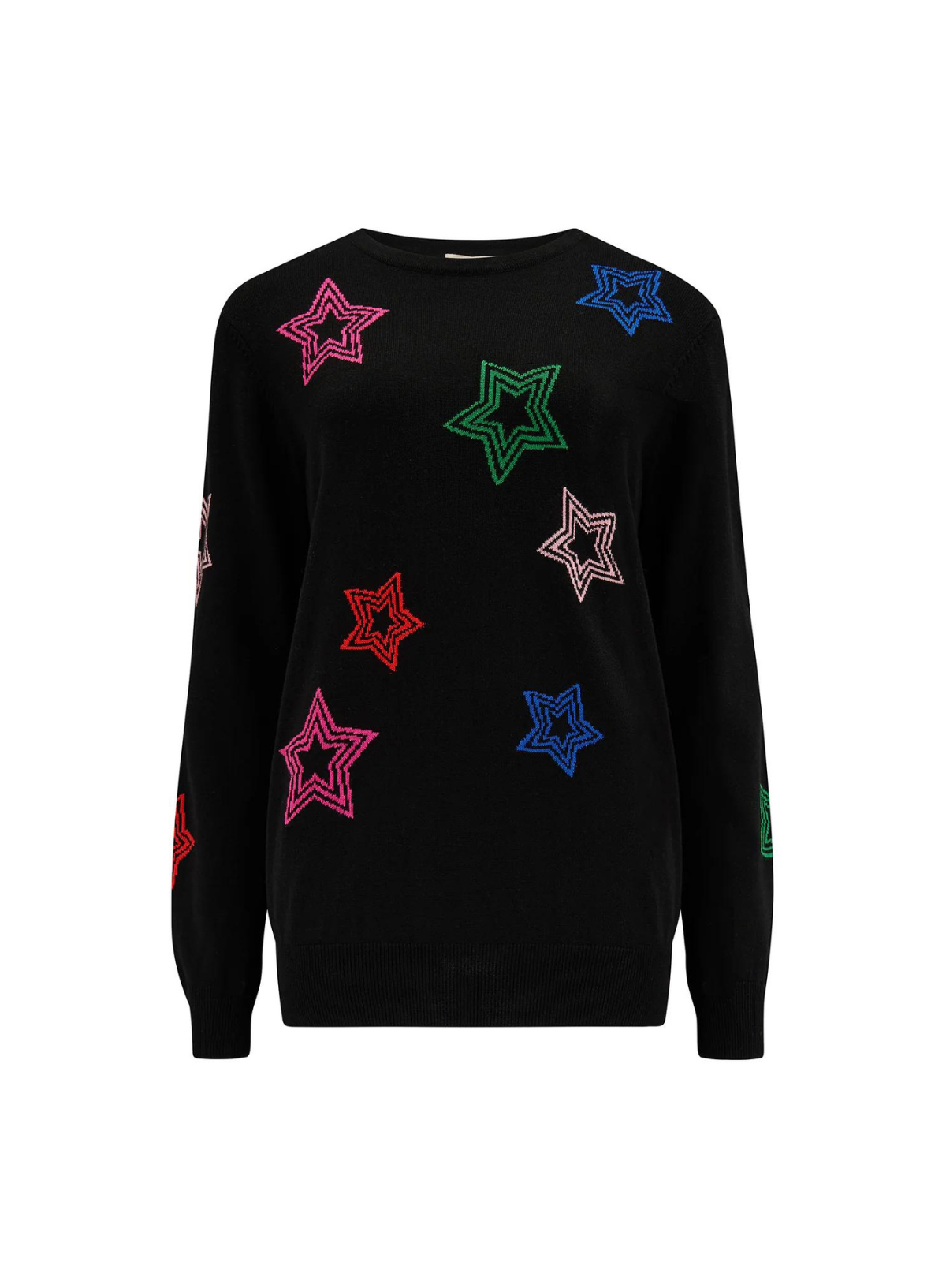 Sugarhill Brighton Rita Jumper in Black Rainbow Stars