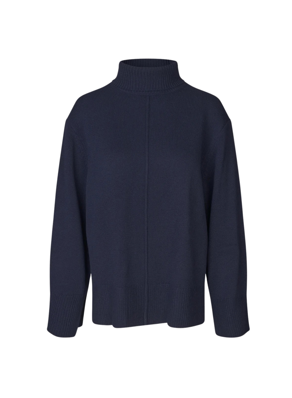 Second Female Alpha Knit Slit T-Neck in Night Sky