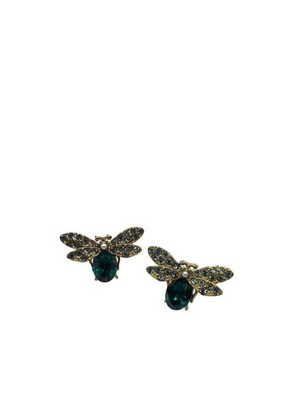Large Emerald Bee Earrings from Sixton