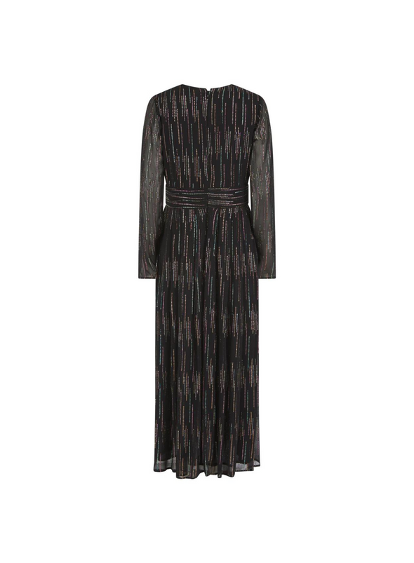 Mariah Metallic Jacquard Dress in Black from Nooki