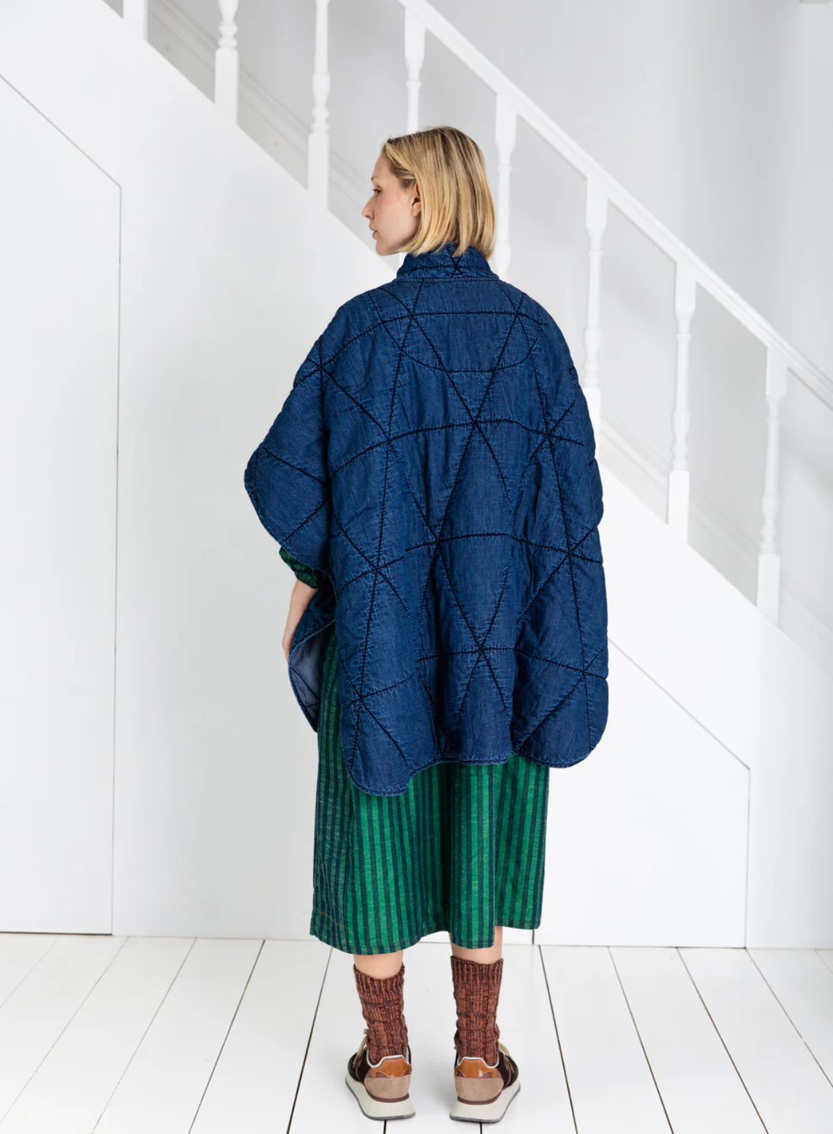 Kiki Cape in Dark Denim from Bonté