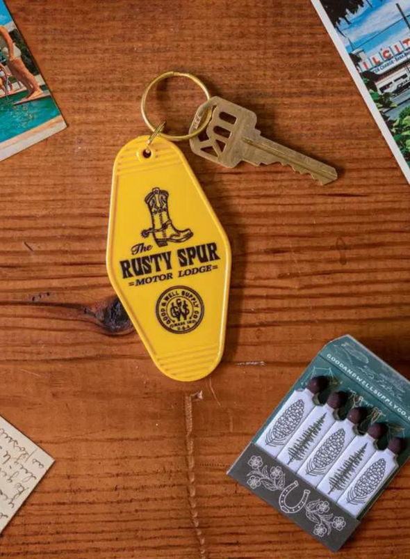 Rusty Spur Motor Lodge Keychain from Good & Well Supply Co.