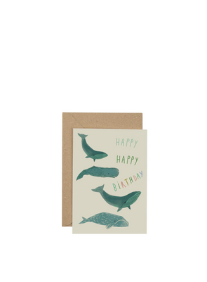 Happy Happy Birthday Whale Card from Plewsy