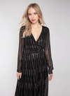 Mariah Metallic Jacquard Dress in Black from Nooki