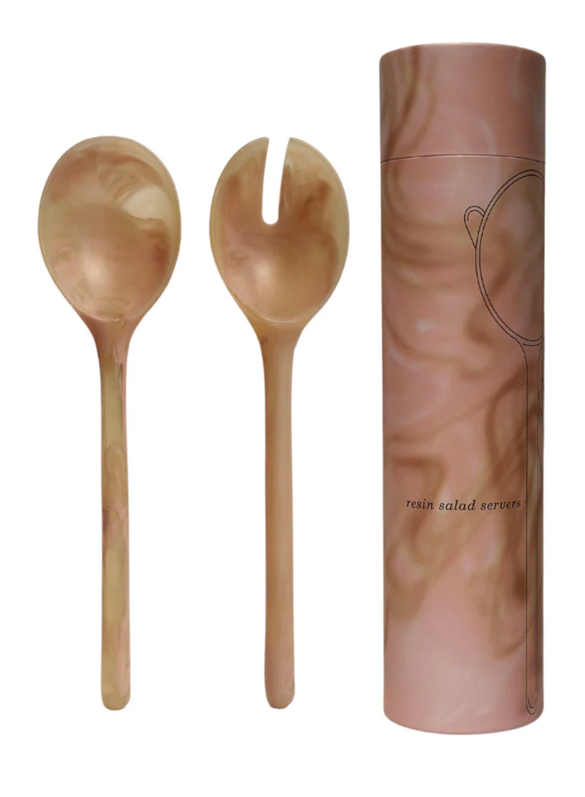 MÆGEN Salad Servers in Peach