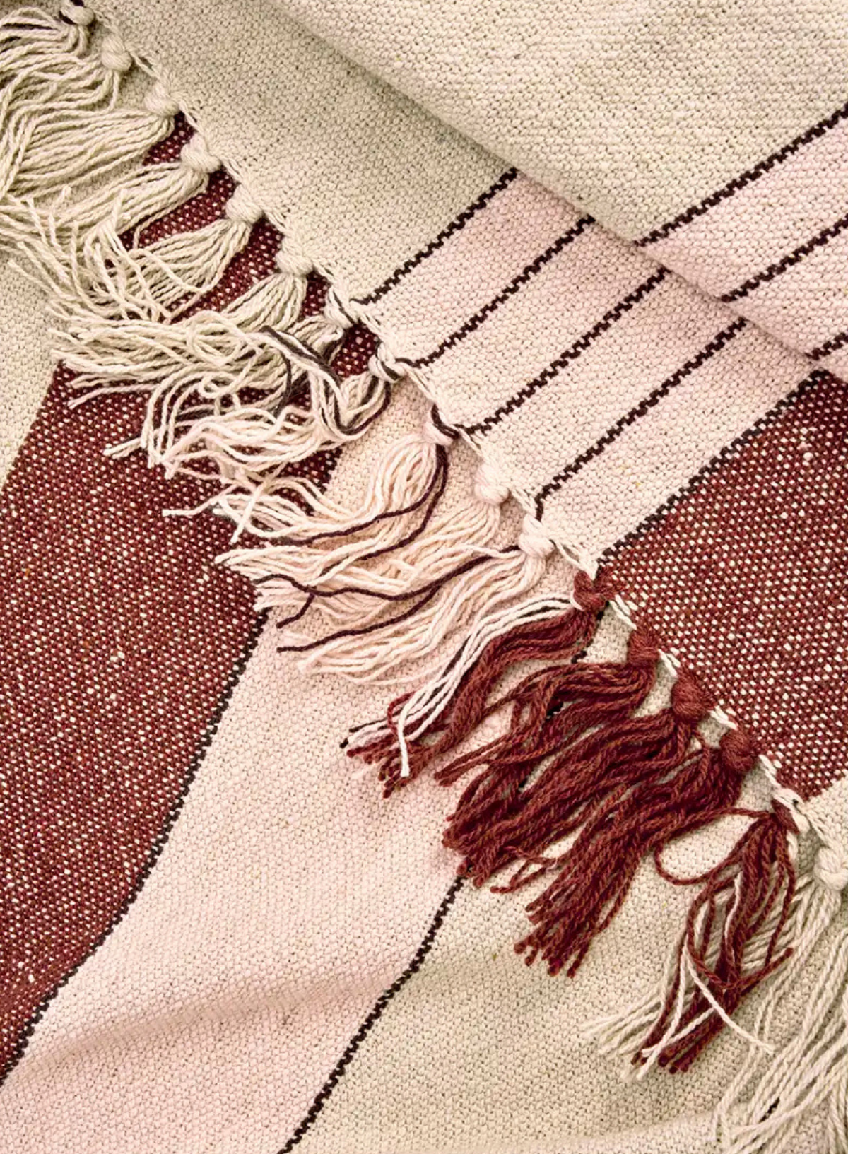 Madam Stoltz Louie Recycled Cotton Throw