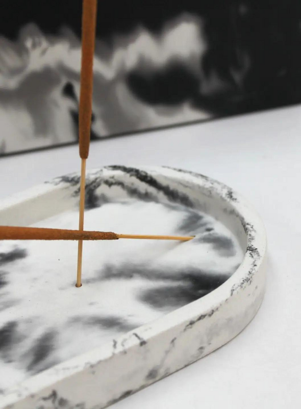 Studio 2 Multi Functional Incense Holder in Peppered Black from wxy.