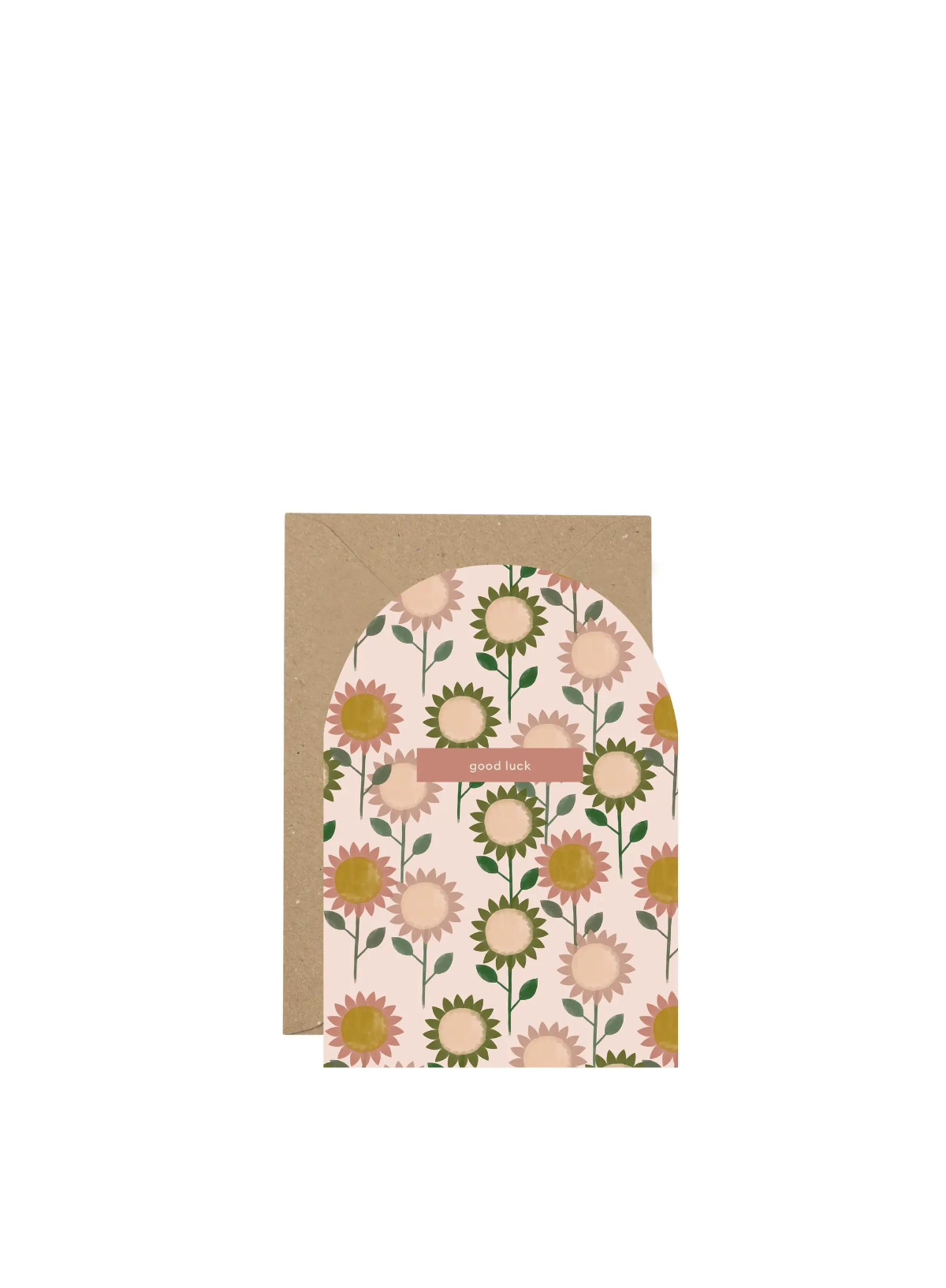 Good Luck Sunflower Curved Card from Plewsy