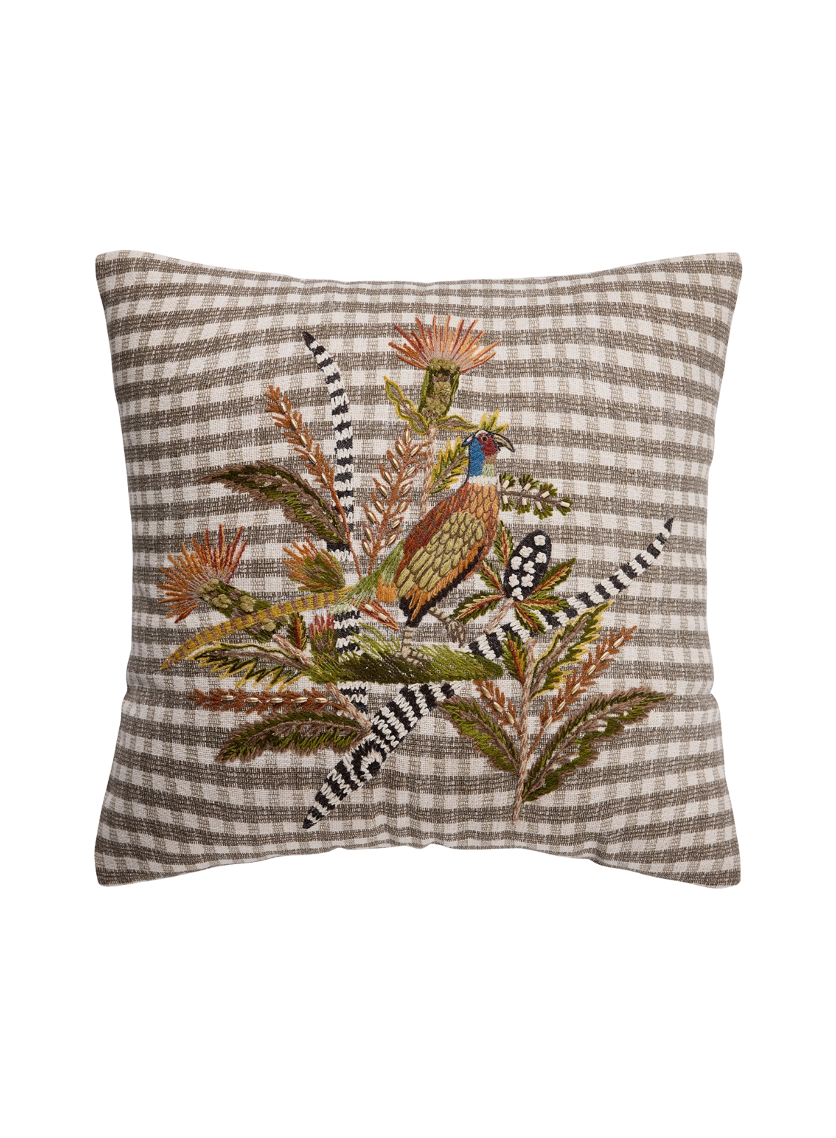 Peking Handicraft Harvest Pheasant Embroidered Pillow