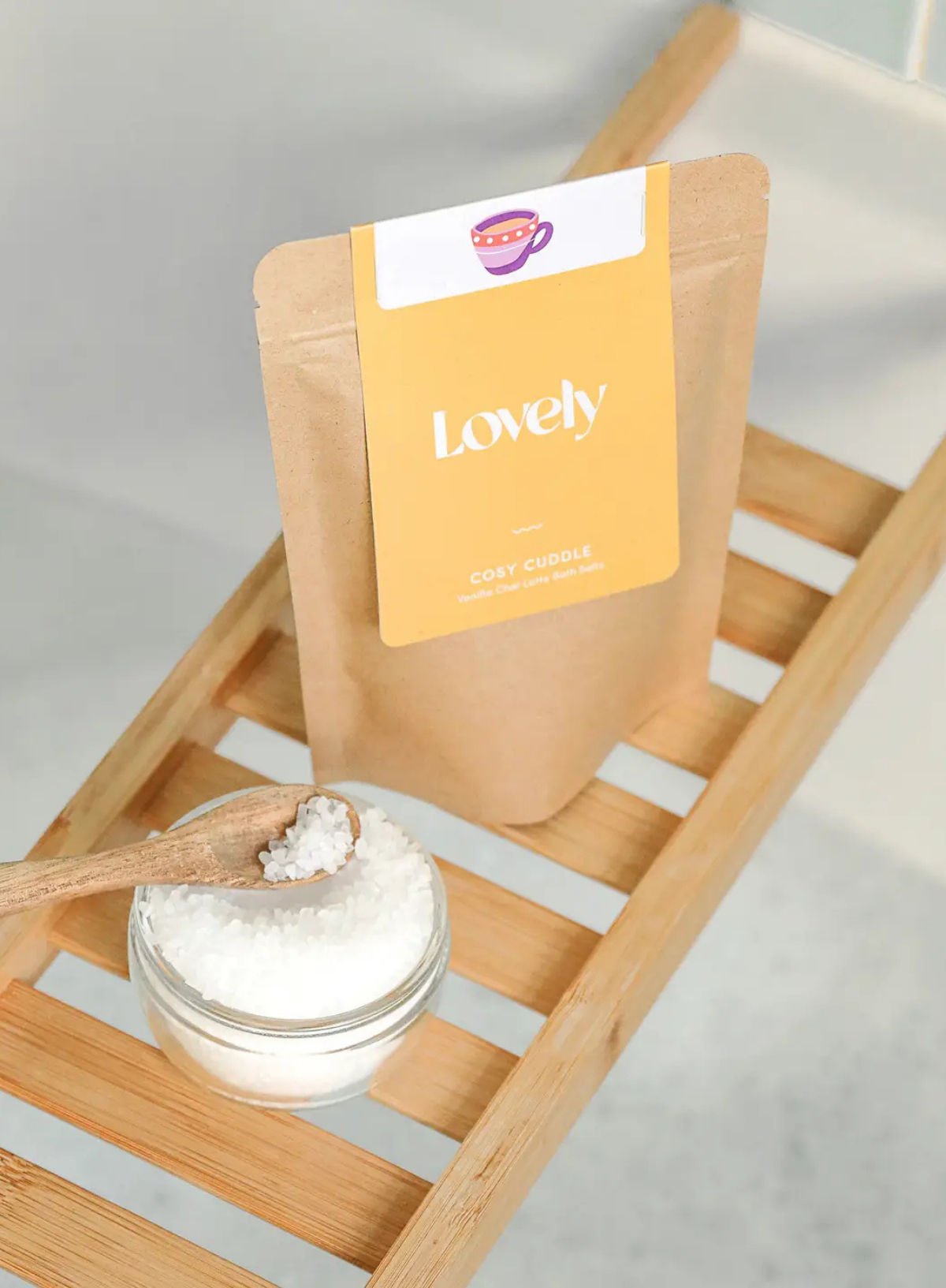 Cosy Cuddle Bath Salts in Vanilla Chai Latte from Lovely Skincare