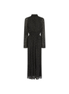 Naomi Metallic Jacquard Dress in Black from Nooki