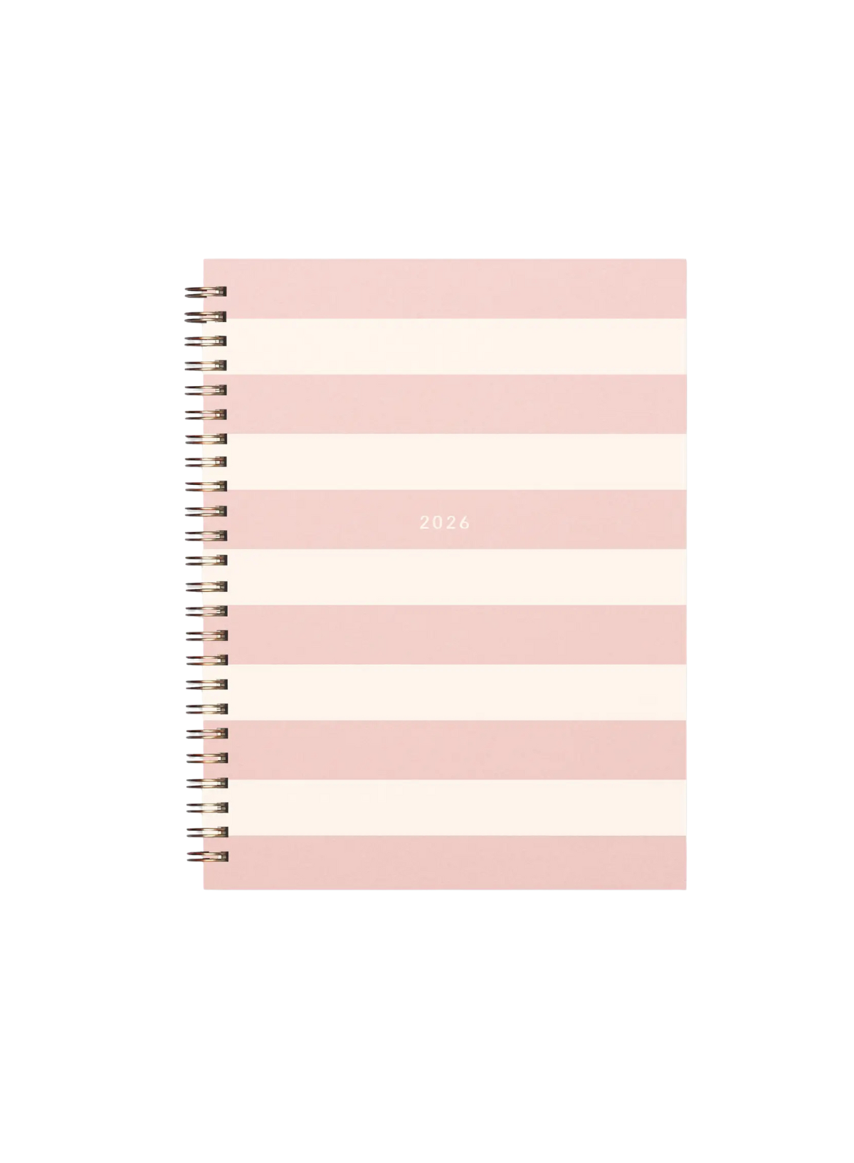 2026 Striped Dated Planner in Sunset Pink Cover from Ruff House Print Shop