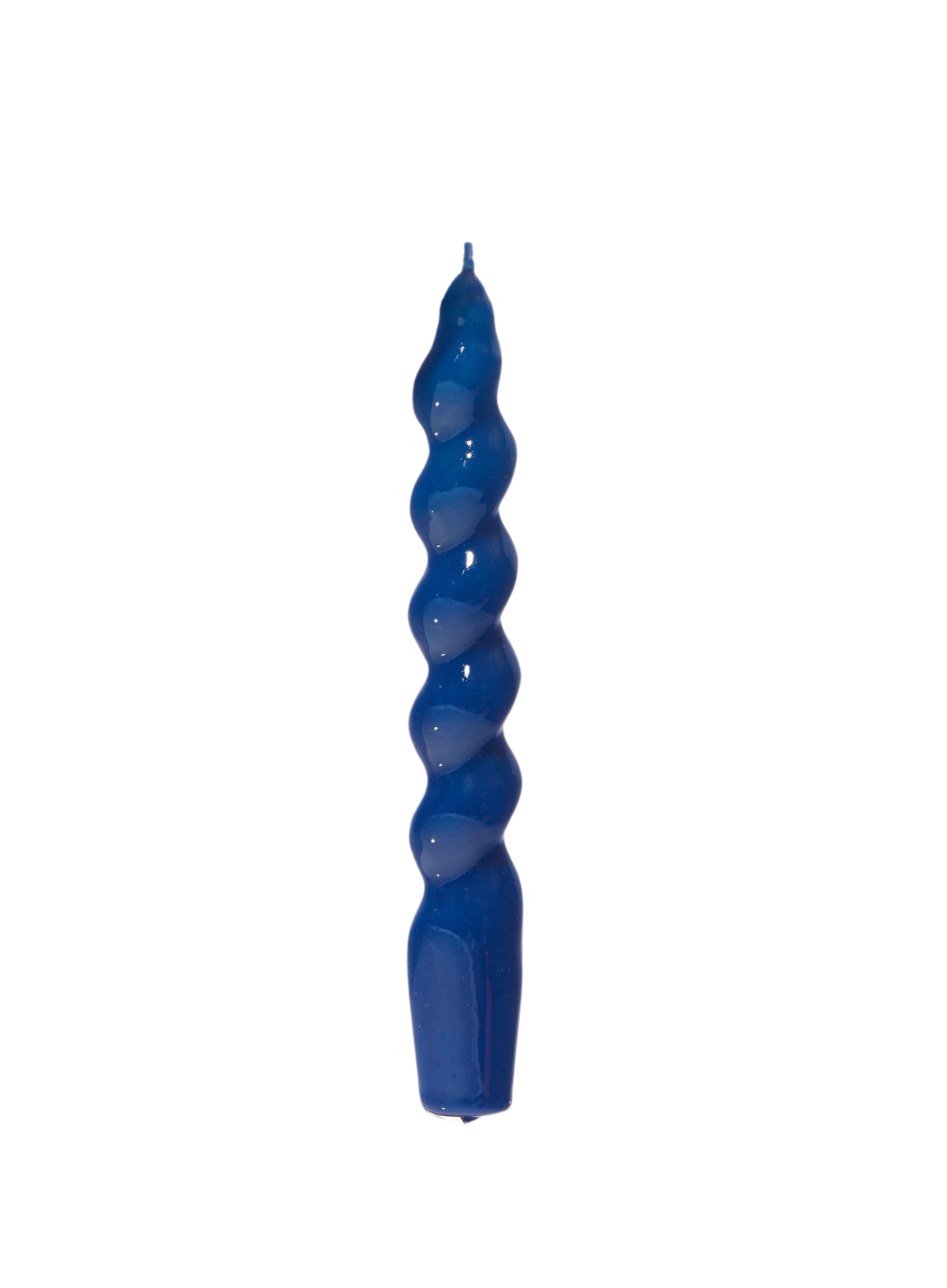 Spiral Taper Candle in Navy from MÆGEN