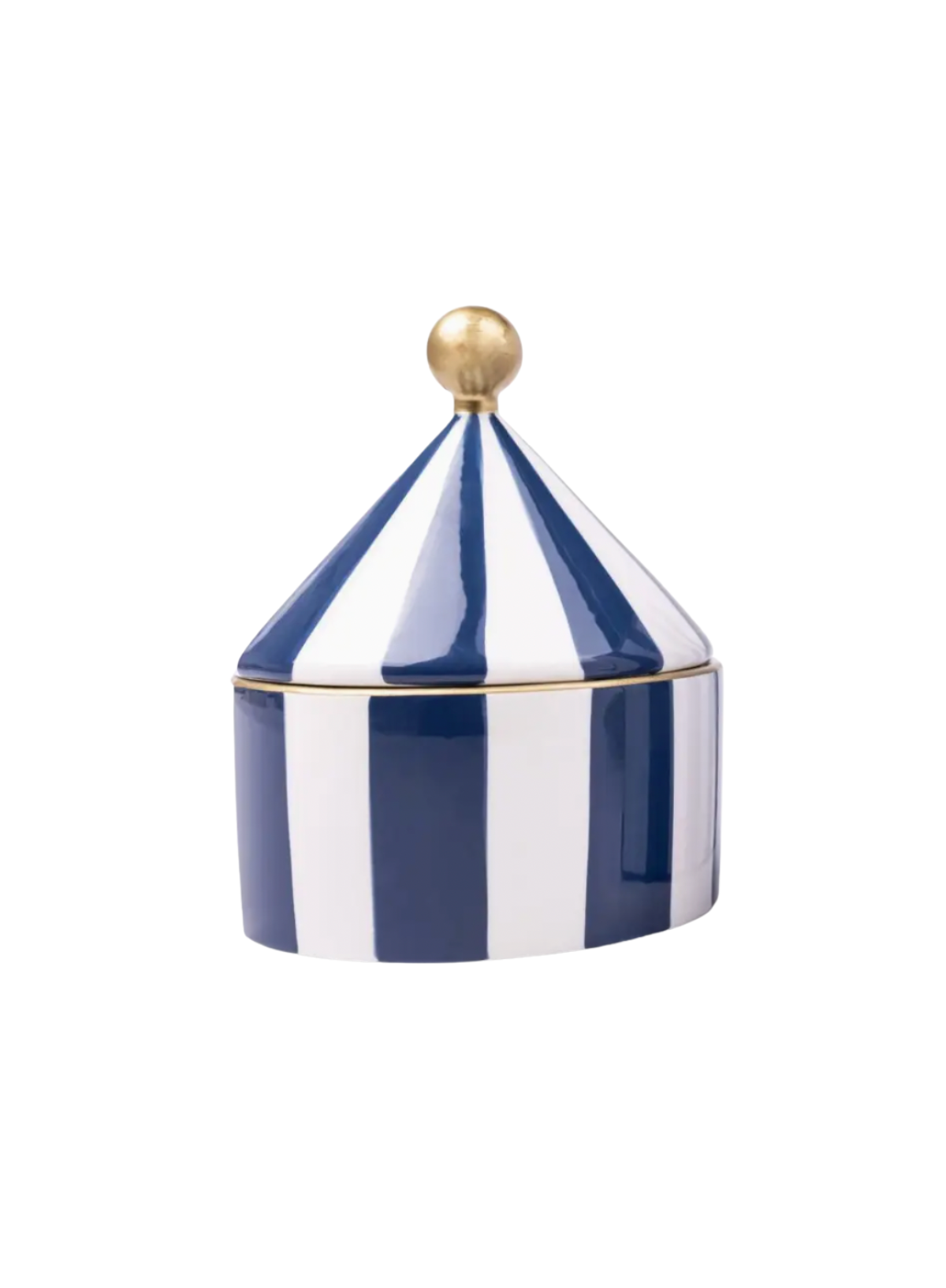 Designworks Ceramic Trinket Box - Navy Stripe