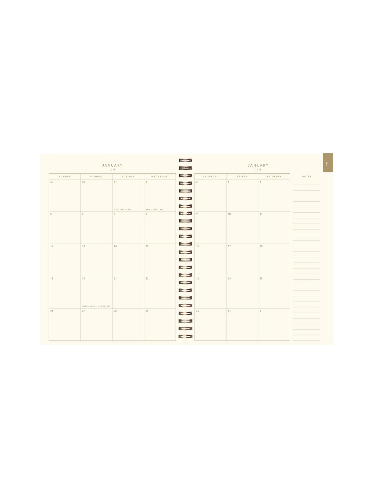 2026 Striped Dated Planner in Sunset Pink Cover from Ruff House Print Shop