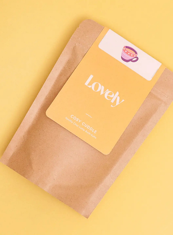 Cosy Cuddle Bath Salts in Vanilla Chai Latte from Lovely Skincare