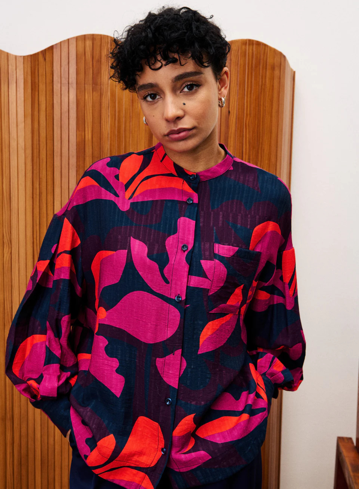 FRNCH Bella Geo Flowers Shirt