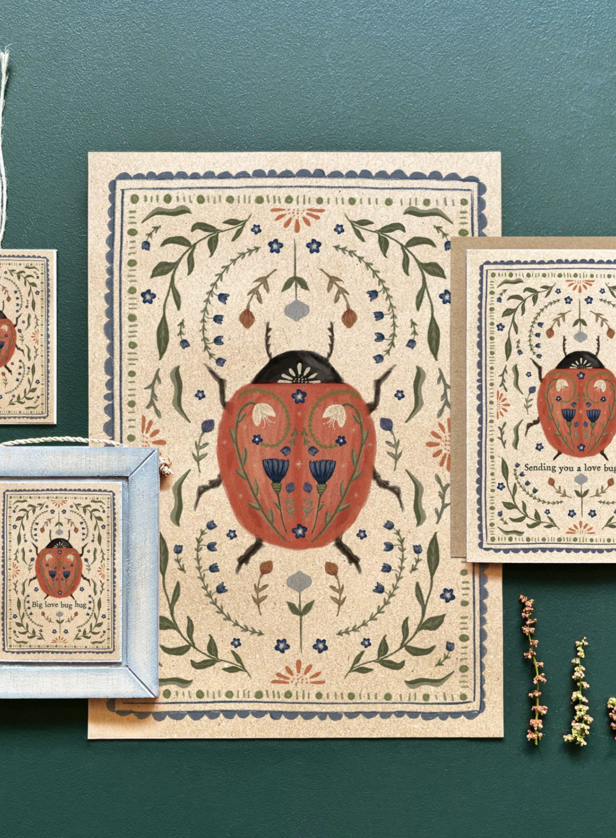 East of India Insect print Ladybird