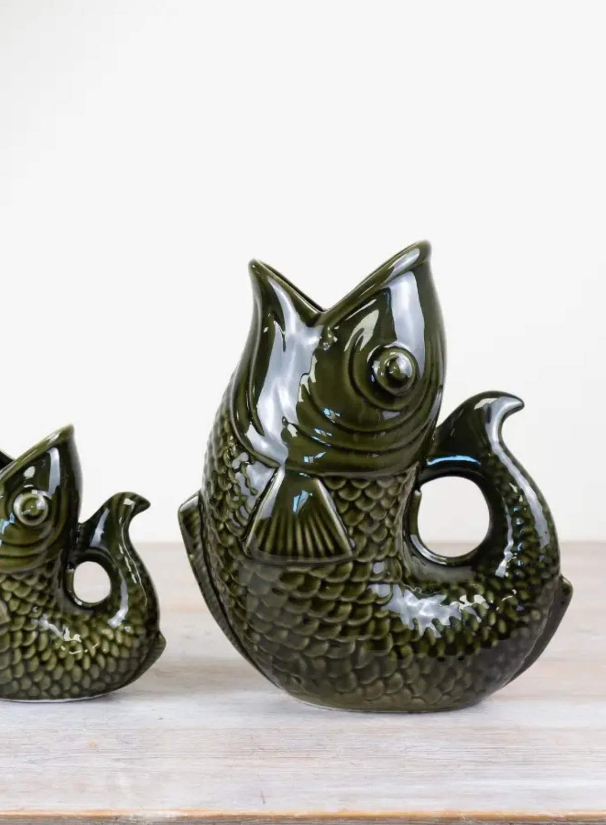 Gainsborough Giftware Dark Green Fish Vase 14.7cm
