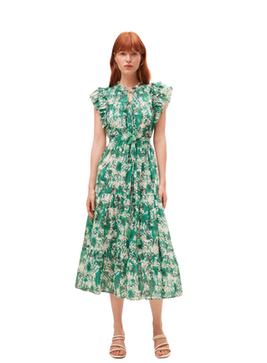 Calipso Printed Dress in Green from Suncoo