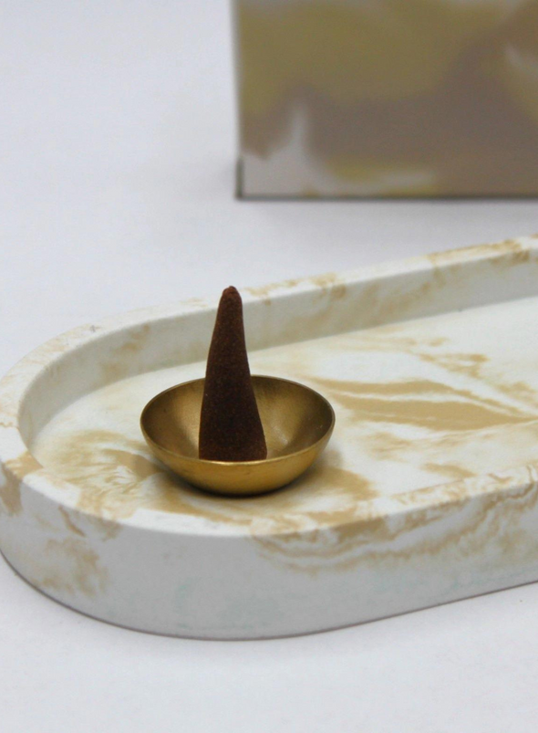 Studio 2 Multi Functional Incense Holder in Cream Nude from wxy.